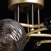 Люстра на штанге De City Клэр 4 463012505 цвет плафона/подвески Серый, цвет арматуры Золото-4