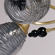 Люстра на штанге De City Клэр 4 463012505 цвет плафона/подвески Серый, цвет арматуры Золото-7