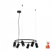 Люстра F-promo Mobile 4635-6P цвет плафона/подвески Черный, цвет арматуры Черный