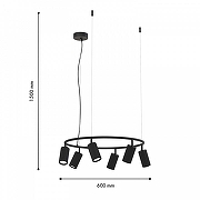 Люстра F-promo Mobile 4635-6P цвет плафона/подвески Черный, цвет арматуры Черный-5
