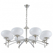 Люстра Newport DOMENICA 4658/C nickel цвет плафона/подвески Белый, цвет арматуры Никель
