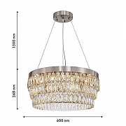 Люстра Favourite Magnitudo 4715-12P цвет плафона/подвески Оранжевый, цвет арматуры Никель-6