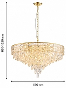 Люстра Favourite Elysium 4720-18P цвет плафона/подвески Прозрачный, цвет арматуры Золото-3