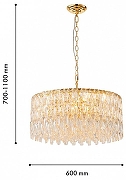 Люстра Favourite Robby 4722-12P цвет плафона/подвески Прозрачный, цвет арматуры Золото-3