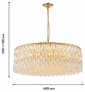 Люстра Favourite Robby 4722-18P цвет плафона/подвески Прозрачный, цвет арматуры Золото-3