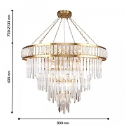 Люстра Favourite Preston 4732-19P цвет плафона/подвески Прозрачный, цвет арматуры Латунь-1