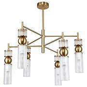 Люстра на штанге F-promo Vanilla 4737-6P цвет плафона/подвески Прозрачный, цвет арматуры Латунь