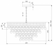Люстра Bogate's Gutta 476/8 цвет плафона/подвески Прозрачный, цвет арматуры Белый-6