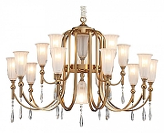 Люстра Newport 4800 4810+6/C цвет плафона/подвески Белый, Прозрачный, цвет арматуры Золото