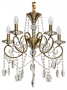 Люстра MW-Light Селена 19 482016305 цвет плафона/подвески Прозрачный, Шампань, цвет арматуры Бронза