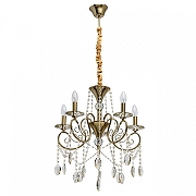 Люстра MW-Light Селена 19 482016305 цвет плафона/подвески Прозрачный, Шампань, цвет арматуры Бронза-1
