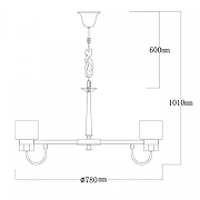 Люстра MW-Light Элла 18 483015108 цвет плафона/подвески Дымчатый, цвет арматуры Медь-11