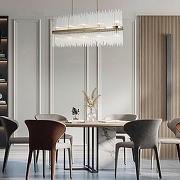 Люстра на штанге Bogate's Allure 486/10 цвет плафона/подвески Прозрачный, цвет арматуры Латунь-1