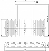 Люстра на штанге Bogate's Allure 486/10 цвет плафона/подвески Прозрачный, цвет арматуры Латунь-2