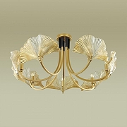 Люстра Odeon Light Ventaglio 4870/7 цвет плафона/подвески Янтарный, цвет арматуры Золото, Черный-1