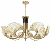 Люстра Odeon Light Ventaglio 4870/7 цвет плафона/подвески Янтарный, цвет арматуры Золото, Черный-2