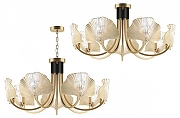 Люстра Odeon Light Ventaglio 4870/7 цвет плафона/подвески Янтарный, цвет арматуры Золото, Черный-3