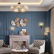 Люстра Odeon Light Ventaglio 4870/7 цвет плафона/подвески Янтарный, цвет арматуры Золото, Черный-6