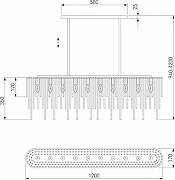 Люстра на штанге Bogate's Allure 488/10 цвет плафона/подвески Прозрачный, цвет арматуры Латунь-2
