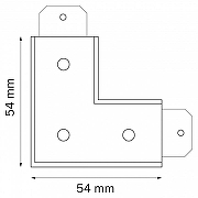 Соединитель угловой L-образный для треков встраиваемых Lightstar Teta 505126 цвет арматуры Белый-2