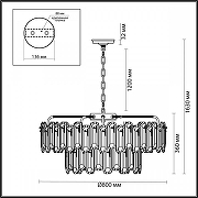 Люстра Odeon Light Bullon 5069/22 цвет плафона/подвески Прозрачный, цвет арматуры Золото-5