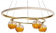 Люстра De City Оскар 510016305 цвет плафона/подвески Янтарный, цвет арматуры Золото