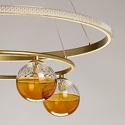 Люстра De City Оскар 510016305 цвет плафона/подвески Янтарный, цвет арматуры Золото-3