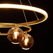 Люстра De City Оскар 510016305 цвет плафона/подвески Янтарный, цвет арматуры Золото-5