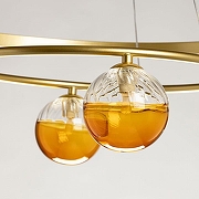 Люстра De City Оскар 510016305 цвет плафона/подвески Янтарный, цвет арматуры Золото-6