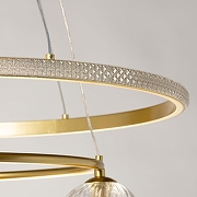 Люстра De City Оскар 510016305 цвет плафона/подвески Янтарный, цвет арматуры Золото-7