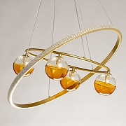 Люстра De City Оскар 510016305 цвет плафона/подвески Янтарный, цвет арматуры Золото-8