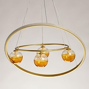 Люстра De City Оскар 510016305 цвет плафона/подвески Янтарный, цвет арматуры Золото-9