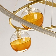 Люстра De City Оскар 510016305 цвет плафона/подвески Янтарный, цвет арматуры Золото-10