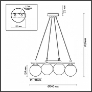 Люстра Lumion Randi 5212/4 цвет золотой, черный-3