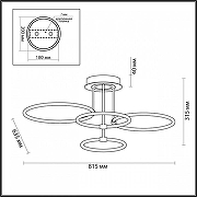 Люстра Lumion Ledio 5283/96CL цвет плафона/подвески Белый, Золото, цвет арматуры Золото, Коричневый-2