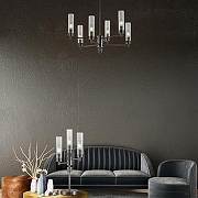 Люстра на штанге Lumion Kamilla 5275/6C цвет хром черненый-2