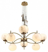 Люстра Odeon Light F1olent 5432/8 цвет плафона/подвески Бежевый, Белый, Серый, цвет арматуры Бронза-3