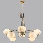 Люстра Odeon Light F1olent 5432/8 цвет плафона/подвески Бежевый, Белый, Серый, цвет арматуры Бронза-4