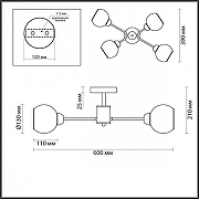 Люстра на штанге Lumion Comfi 5646/4C цвет золотой, черный-2