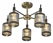 Люстра на штанге Escada Detro1t 599/5P цвет бронза античная, черный