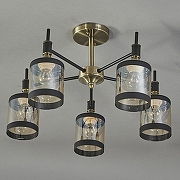 Люстра на штанге Escada Detro1t 599/5P цвет бронза античная, черный-1