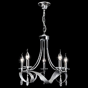 Люстра Eurosvet Adel1a 60064/5 хром цвет плафона/подвески Прозрачный, цвет арматуры Хром-1