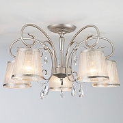 Люстра Eurosvet L1ona 60065/5 серебро цвет плафона/подвески Прозрачный, Серебро, цвет арматуры Серебро