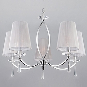 Люстра Eurosvet Valery 60079/5 хром цвет плафона/подвески Прозрачный, Серебро, цвет арматуры Хром