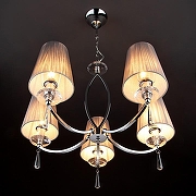 Люстра Eurosvet Valery 60079/5 хром цвет плафона/подвески Прозрачный, Серебро, цвет арматуры Хром-2