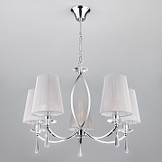 Люстра Eurosvet Valery 60079/5 хром цвет плафона/подвески Прозрачный, Серебро, цвет арматуры Хром-3