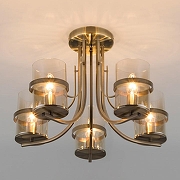 Люстра Eurosvet Coppa 60085/5 античная бронза цвет плафона/подвески Тонированный, цвет арматуры Бронза-1