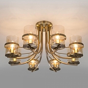 Люстра Eurosvet Coppa 60085/8 античная бронза цвет плафона/подвески Тонированный, цвет арматуры Бронза-1