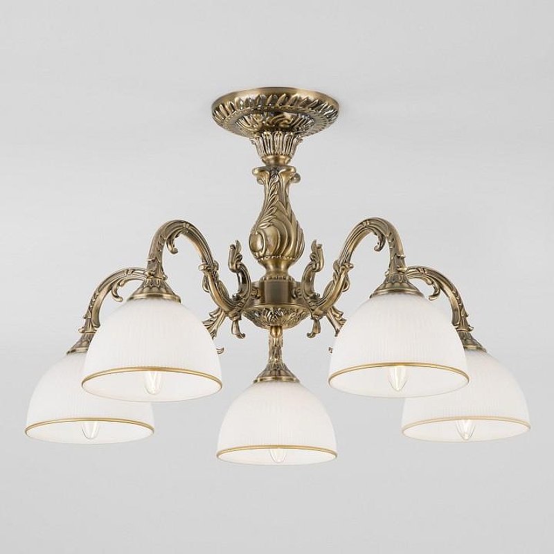 Люстра на штанге Eurosvet Caldera 60106/5 античная бронза 