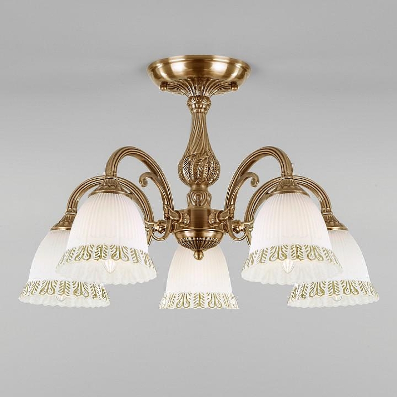 Люстра на штанге Eurosvet Camp1na 60107/5 античная бронза 